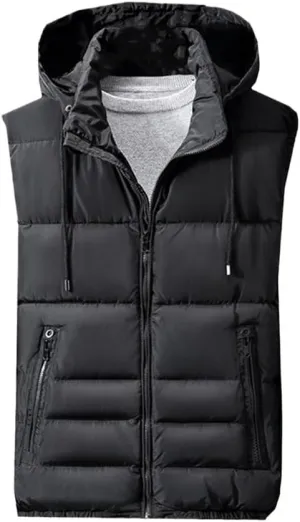 Thick Warm Winter Men Vests Geometric Outwear Cotton-Padded Out Door Waistcoat Plus Size