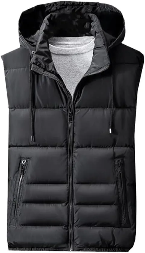 Thick Warm Winter Men Vests Geometric Outwear Cotton-Padded Out Door Waistcoat Plus Size