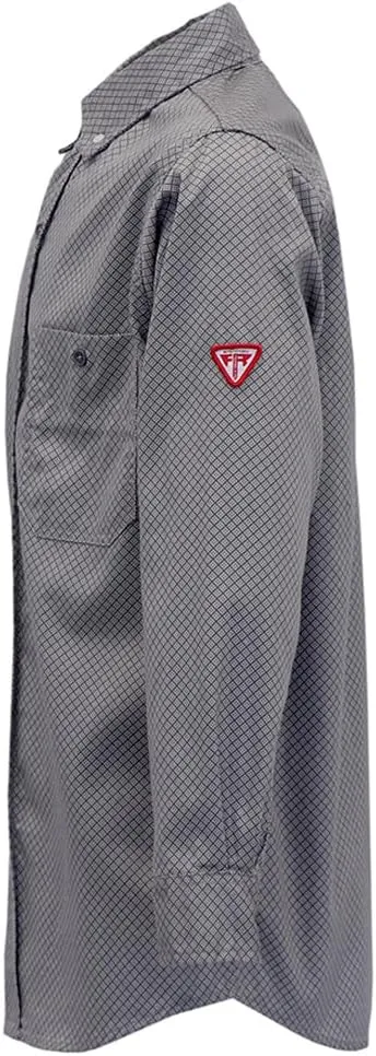 TICOMELA FR Shirt for Men Flame Resistant Shirts 6.5oz Light Weight Plaid Men's Fire Retardant Shirts