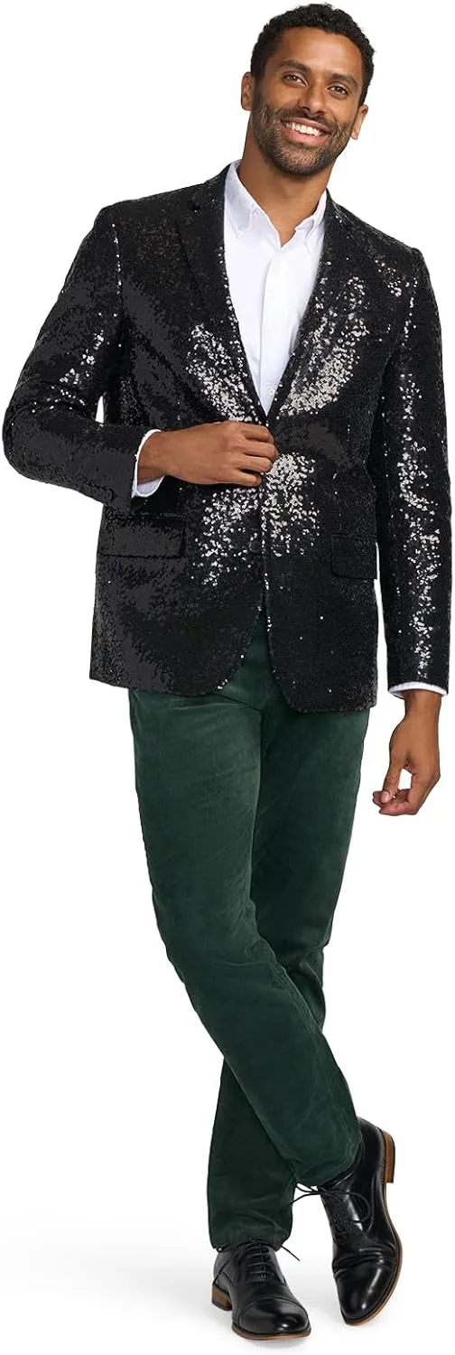 Tipsy Elves Men's Colorful Allover Sequin Blazers - Shiny Holiday New Years Ever Jackets