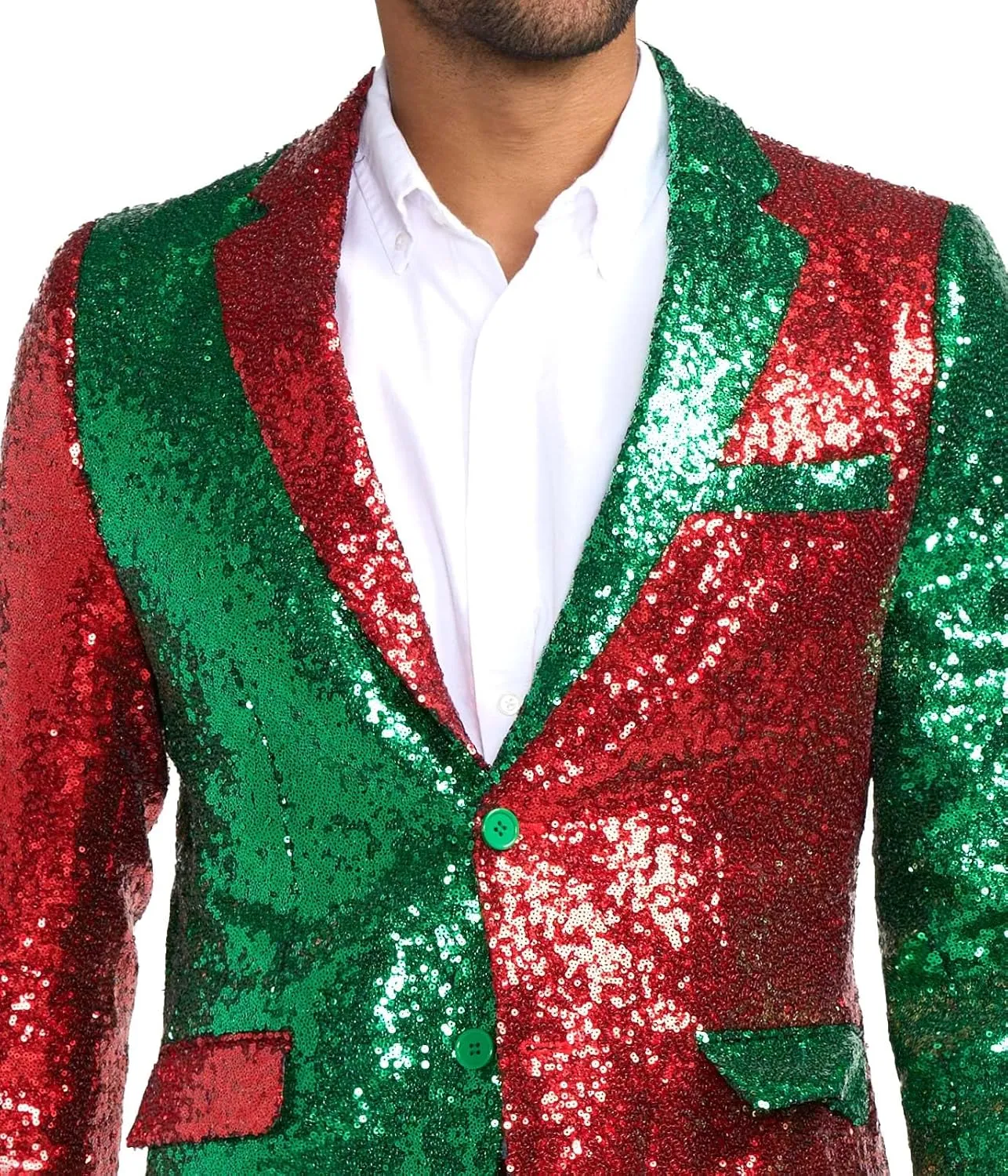 Tipsy Elves Men's Colorful Allover Sequin Blazers - Shiny Holiday New Years Ever Jackets
