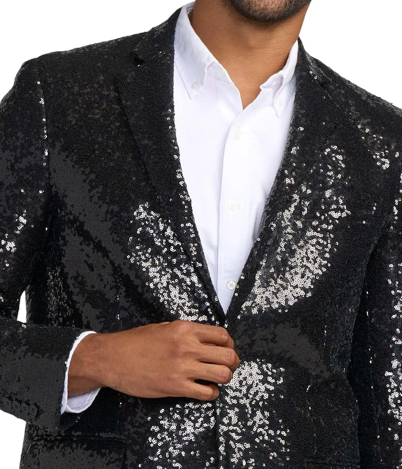 Tipsy Elves Men's Colorful Allover Sequin Blazers - Shiny Holiday New Years Ever Jackets