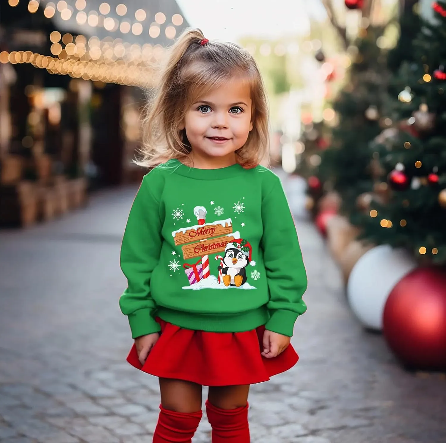 Toddler Girls Christmas Sweatshirt Kids Santa Claus Elk Bear Shirt Xmas Cotton Long Sleeve Tops for 1-7T