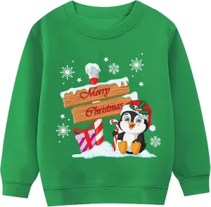 Toddler Girls Christmas Sweatshirt Kids Santa Claus Elk Bear Shirt Xmas Cotton Long Sleeve Tops for 1-7T