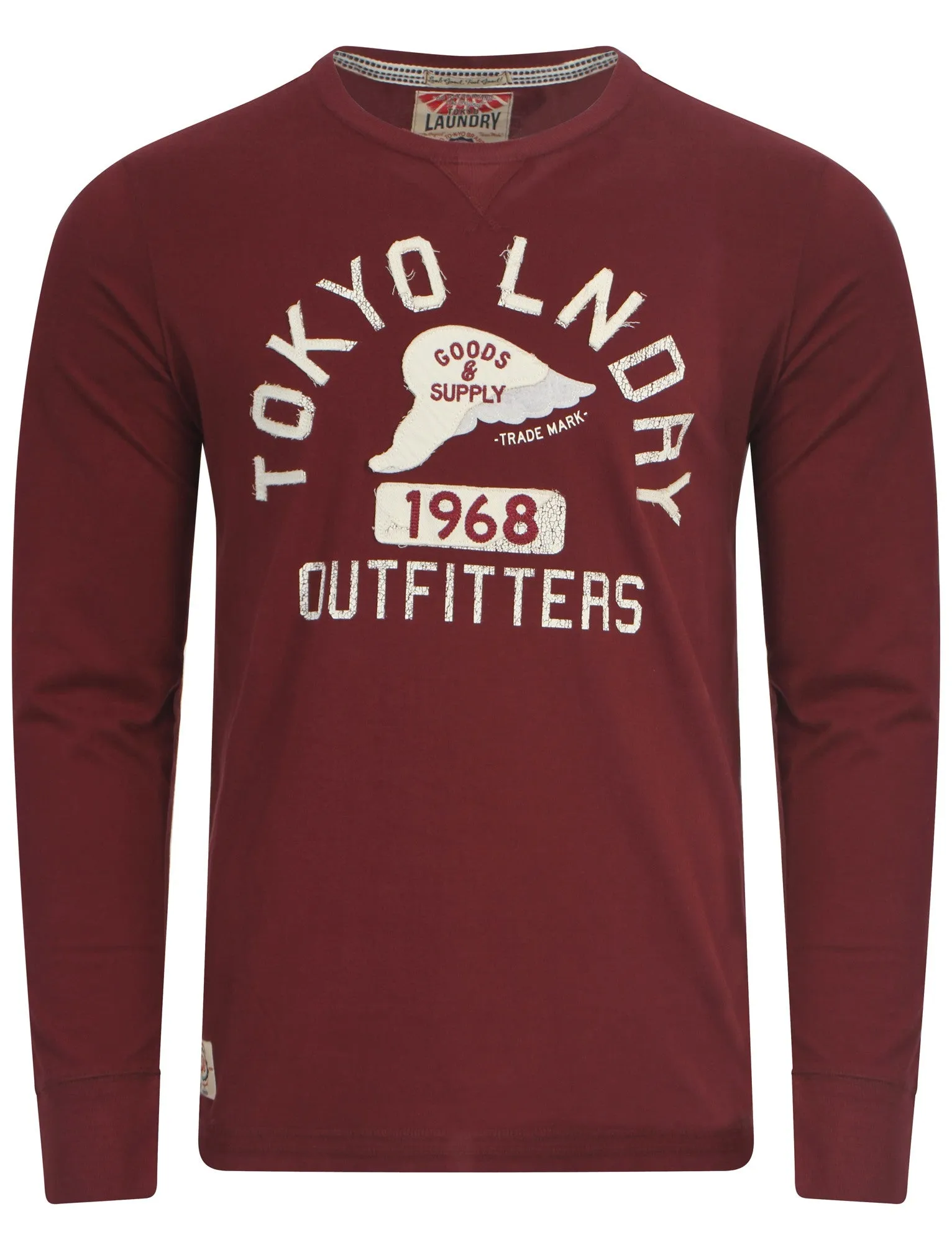 Tokyo Laundry Dane long sleeved top in oxblood