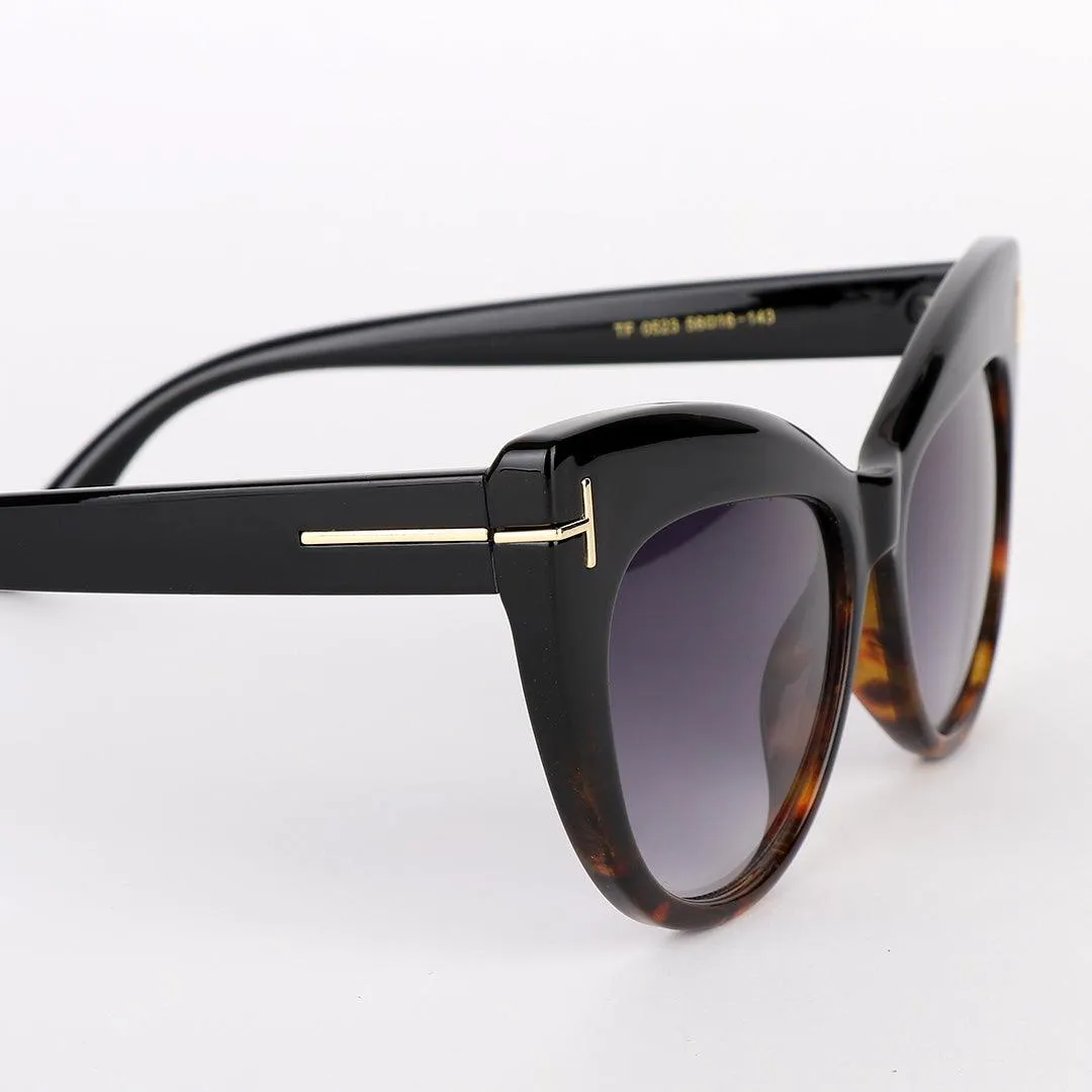 Tomford Classy Cat Eye Black Sunglasses