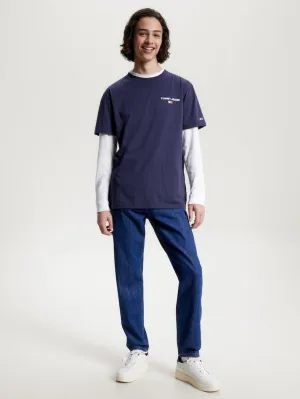 TOMMY HILFIGER BACK LOGO CLASSIC FIT T-SHIRT - Twilight Navy