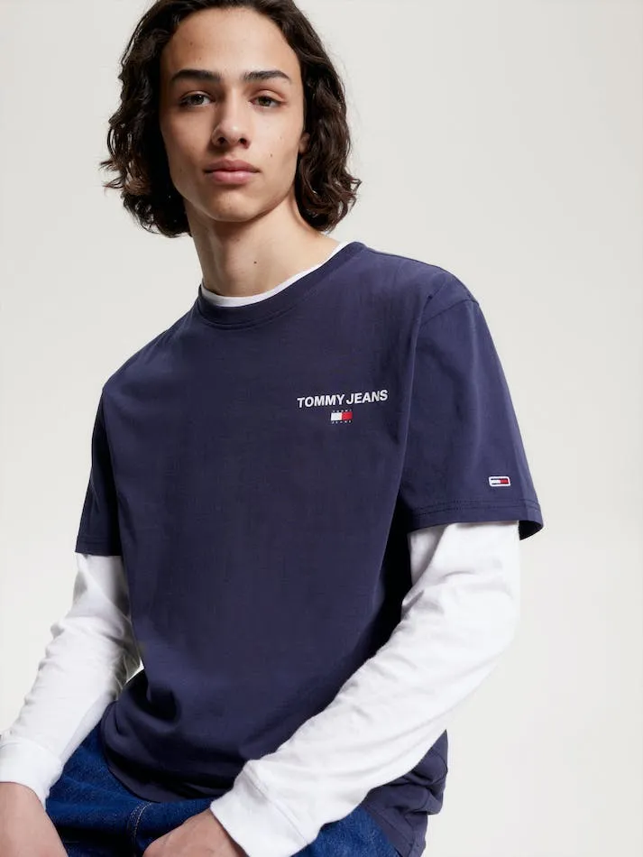 TOMMY HILFIGER BACK LOGO CLASSIC FIT T-SHIRT - Twilight Navy