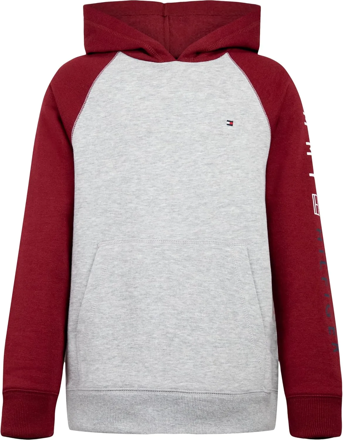 Tommy Hilfiger Boy's Long Sleeve Fleece Pull-over Hoodie