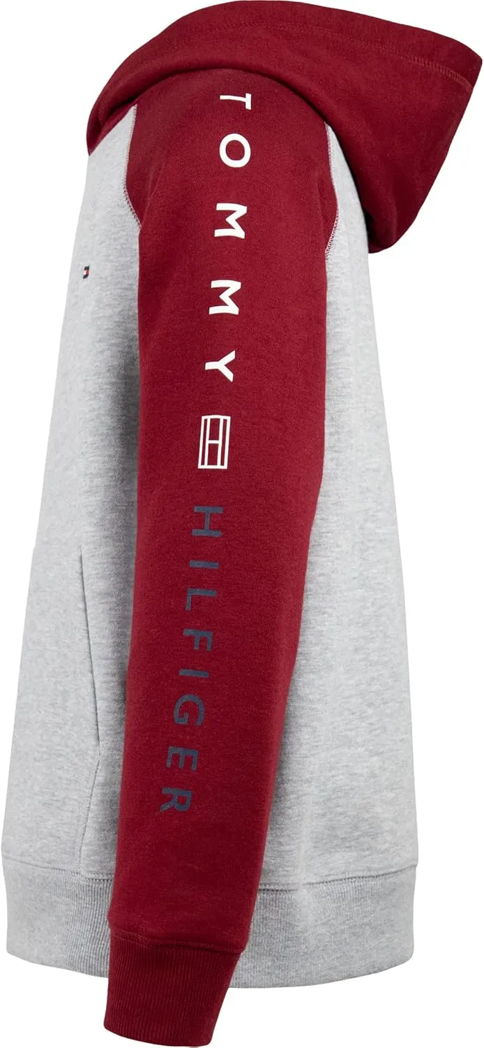 Tommy Hilfiger Boy's Long Sleeve Fleece Pull-over Hoodie