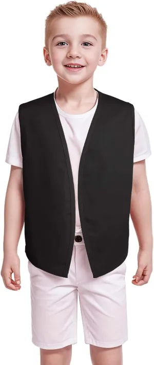 TopTie No-Button Child Vest Kid Volunteer Victorian Waistcoat Peasant Party Costume Vests