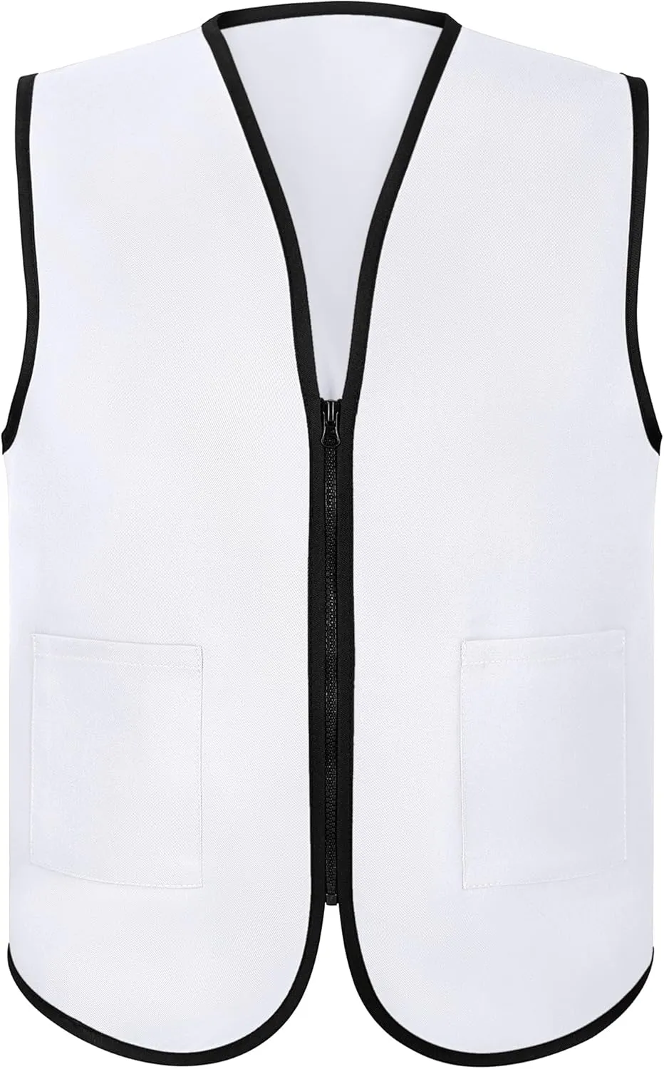 TopTie Supermarket Apron Zipper Vest For Clerk Uniform Vest 5 Packs