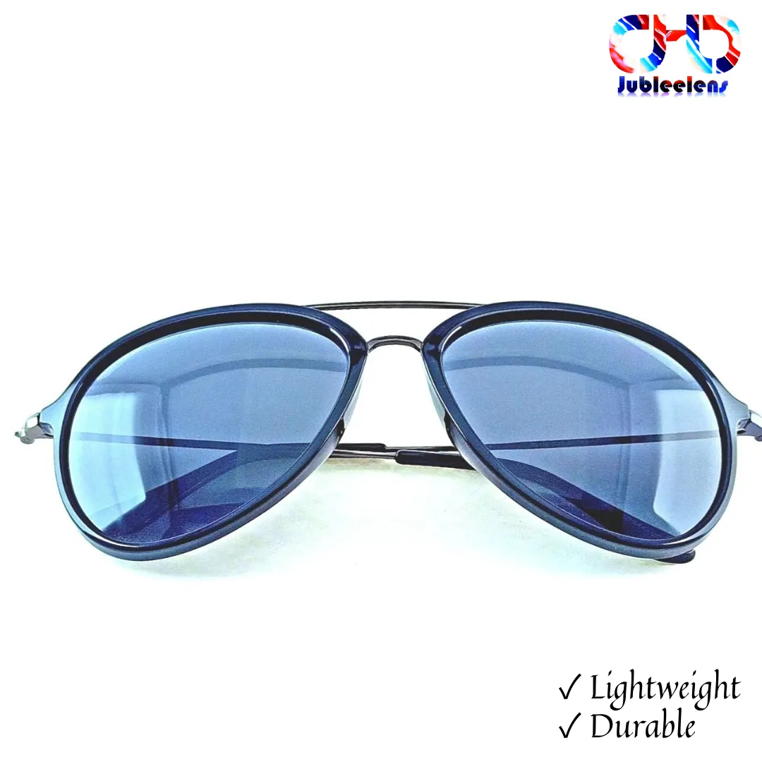 Trendy Aviator Jubleelens® Black Polarised Sunglasses For Men
