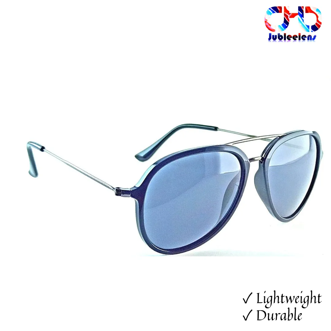 Trendy Aviator Jubleelens® Black Polarised Sunglasses For Men