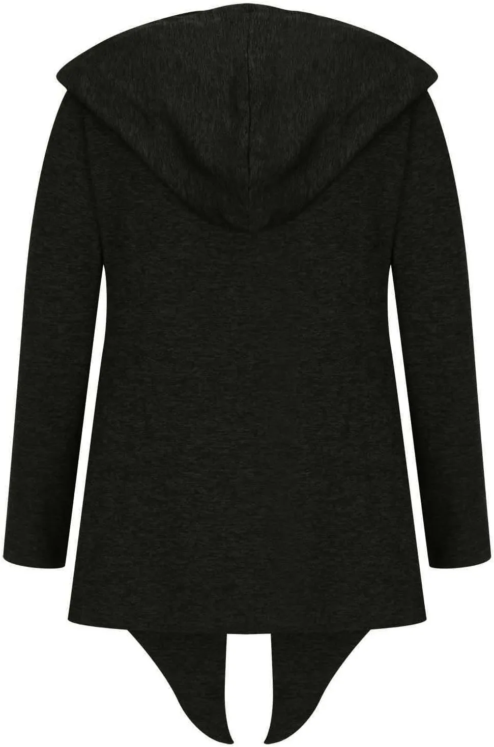 tuduoms Mens Casual Long Hooded Cardigan Goth Cape Cloak Long Sleeve Draped Lightweight Open Front Sweater Trench Coat Jacket