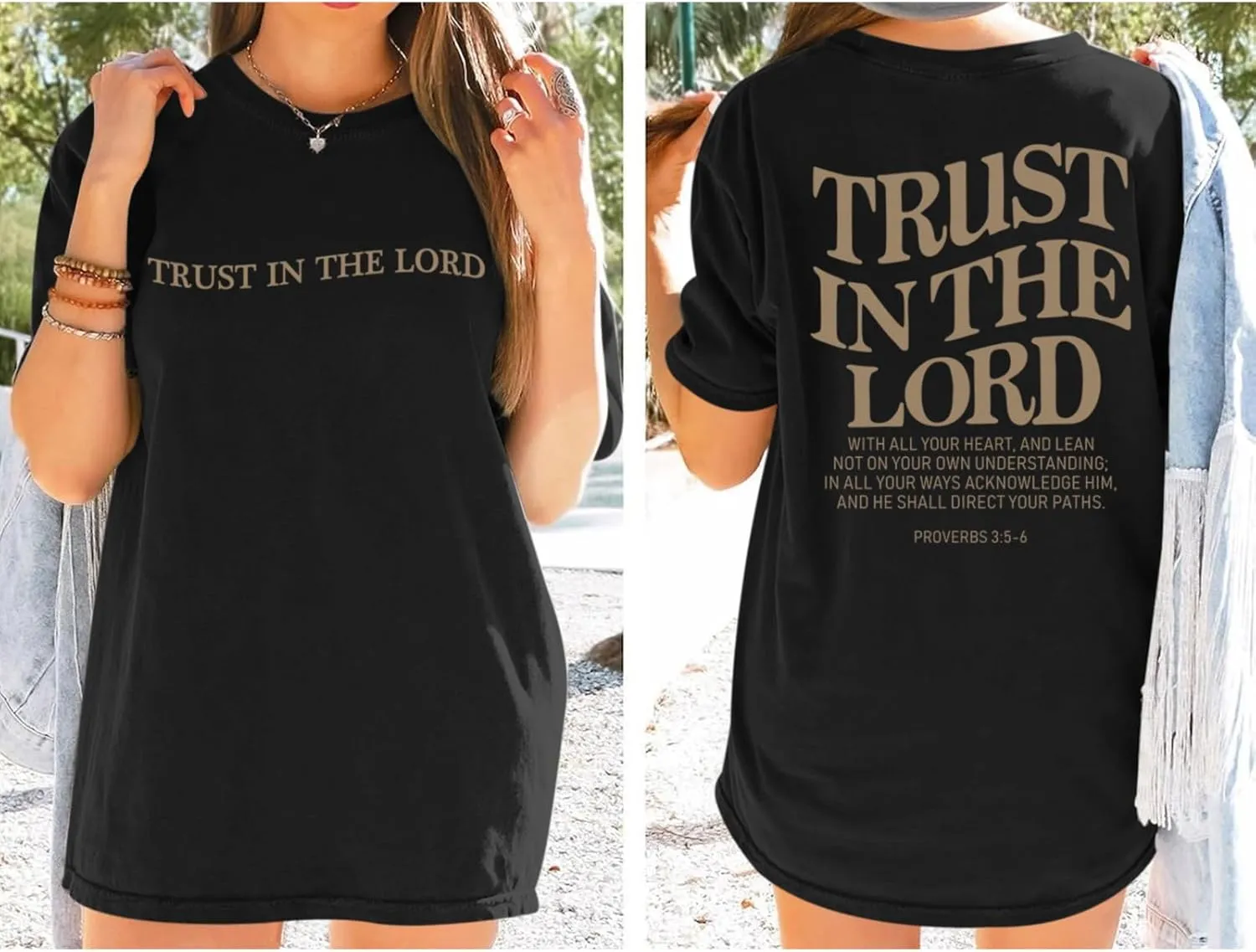 Tuislay Christian Shirts for Women Trust in The Lord Oversized Tshirts Jesus Graphic Tees Faith Religious Bible Verse Tops