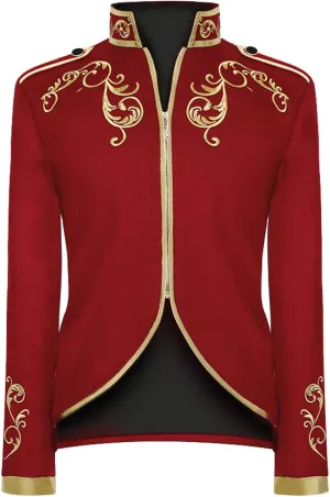 Unisex Military Blazers Prince Coats Drummer Parade Punk Officer Fitted Jackets