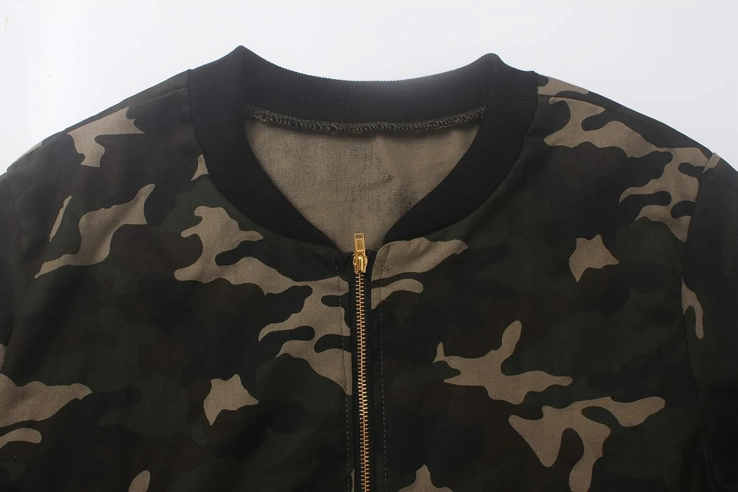 VisiChenup Camo Jacket for Women Lightweight Casual Long Sleeves Camouflage Coat with Pocket