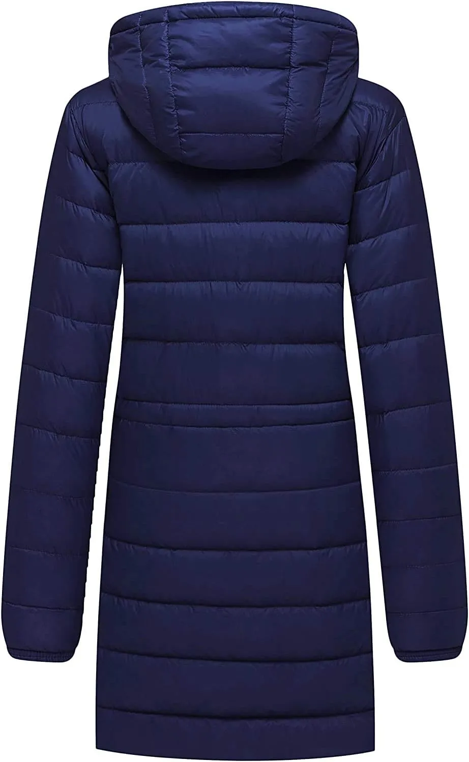 wantdo Women's Packable Puffer Coat Hooded Lightweight Long Winter Coats