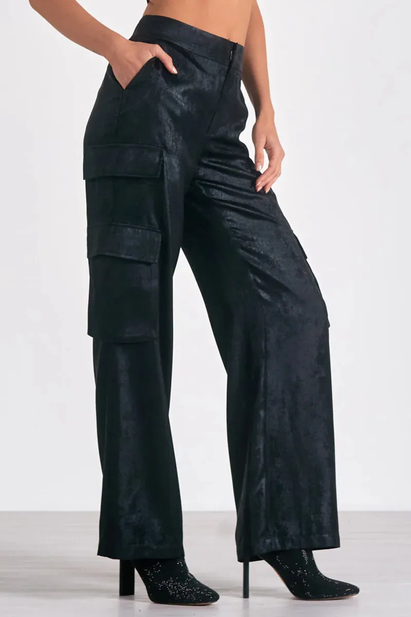 Whitney Satin Cargo Pants