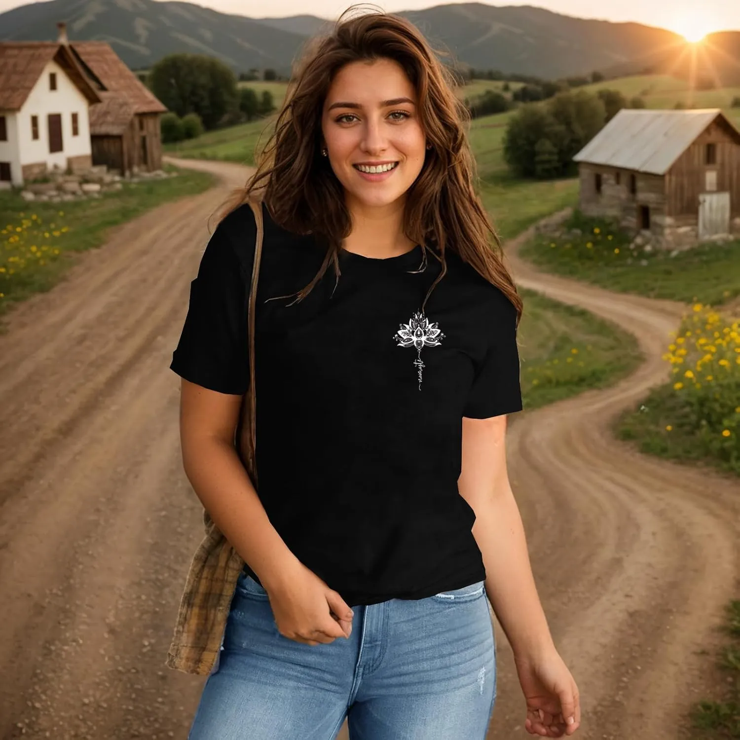 Women Graphic T-Shirts Casual Short Sleeve Tee Tops(Available in Plus Size)