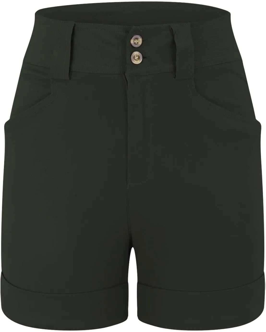Women High Waisted Jean Shorts Stretchy Twill Denim Short for Women Folded Hem Chino Shorts Summer Jorts Plus Size