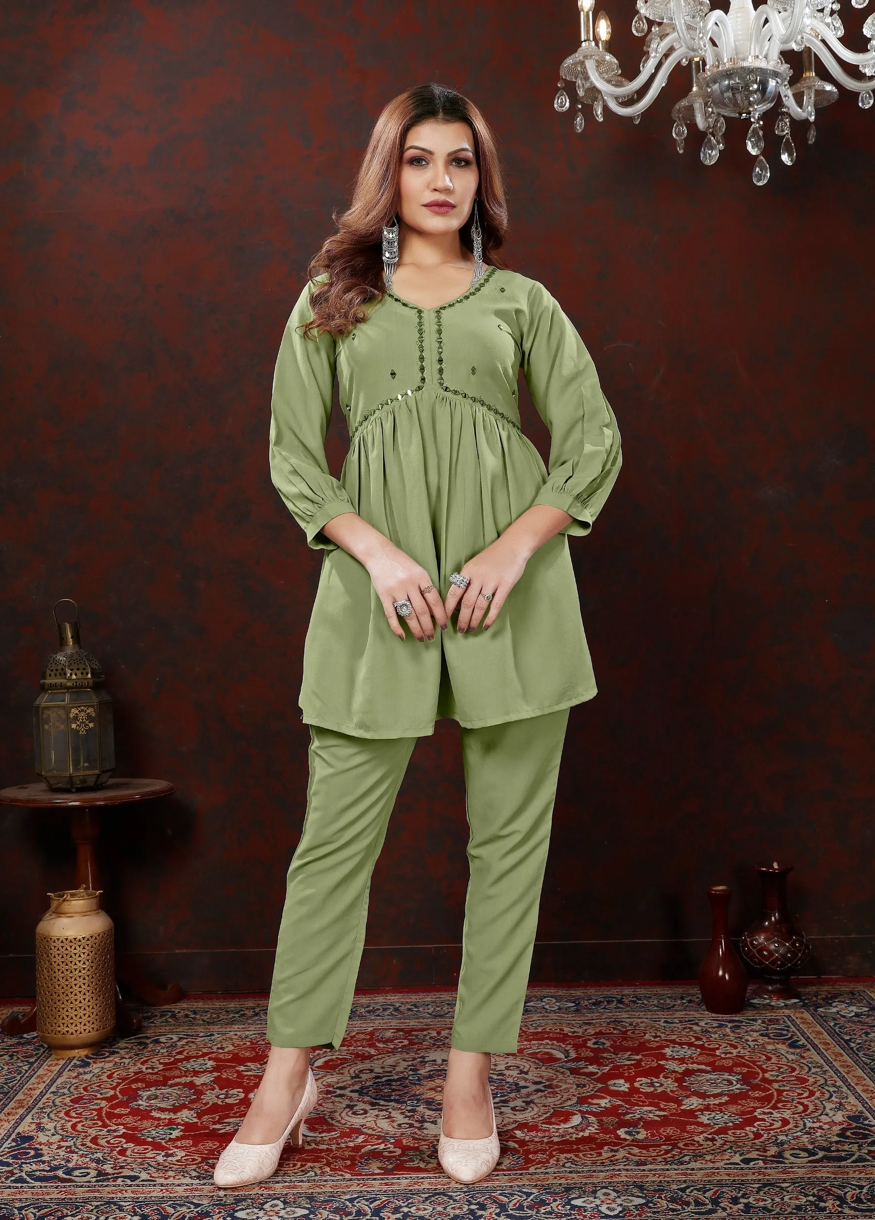 Women Party Wear Embroidery Worked  Co-Ord Set Collection