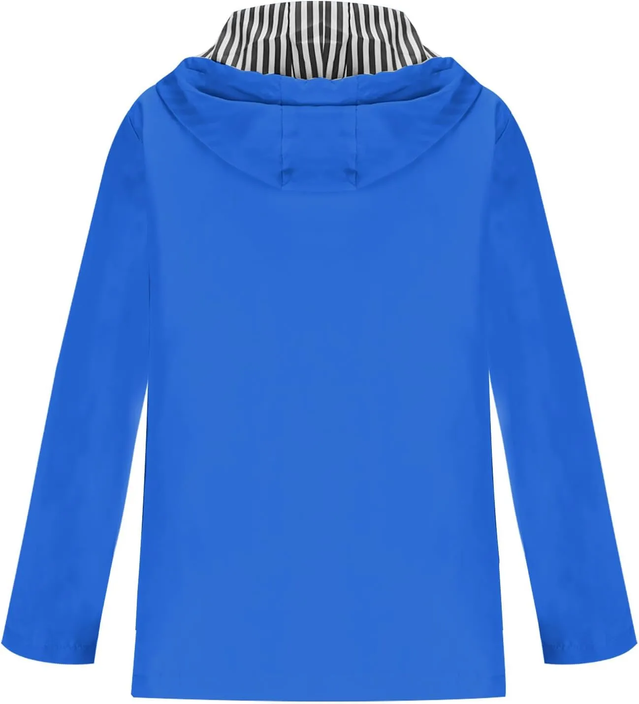 Women Rain Jacket with Hood Waterproof Lightweight Raincoat Zip Up Travel Hiking Windbreaker Fall Outdoor Trench Coat