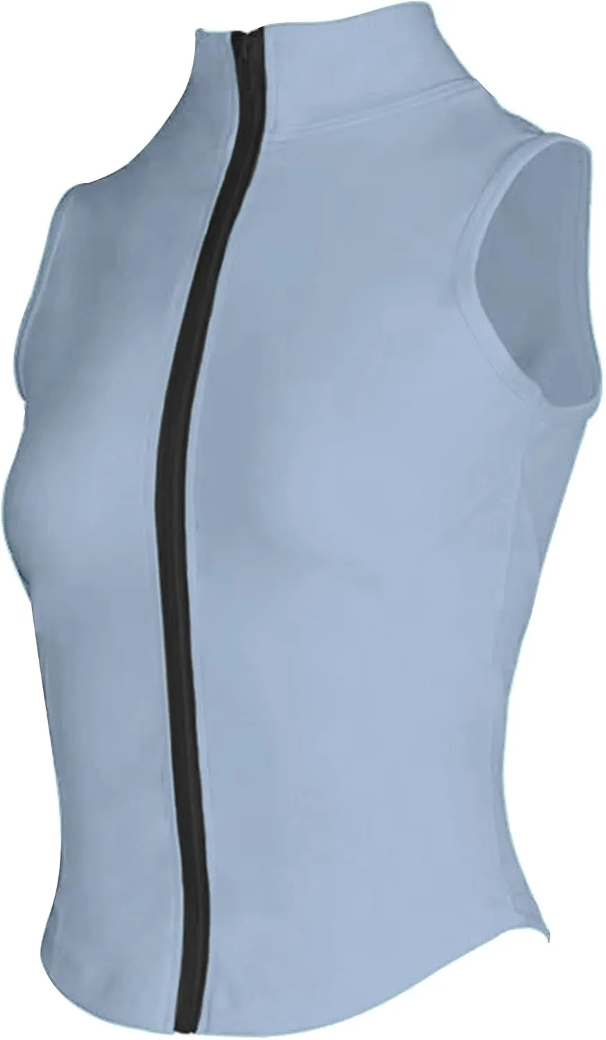 Women Summer Lightweight Cropped Athletic Zip Up Sleeveless Jackets Workout Gym Seamless Vests