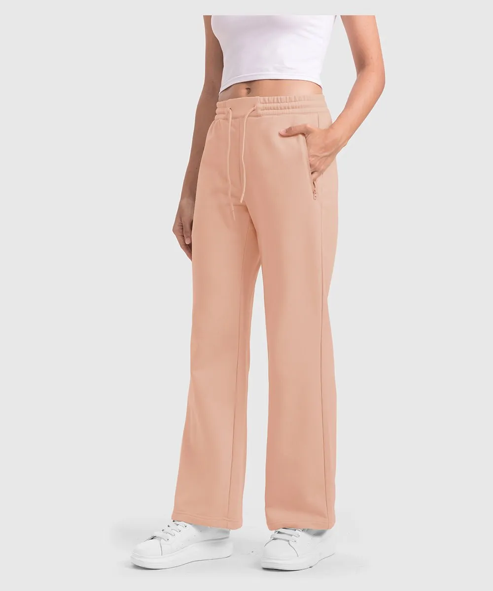 Women's 1/2 Zip Stand collar Pullover And Wide Leg Pants