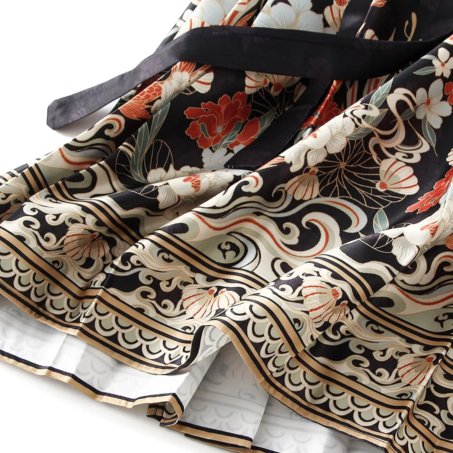 Women's 2024 Bohemian Long Skirts Elastic High Waist A Line Maxi Skirts Summer Casual Pleated Flowy Skirts