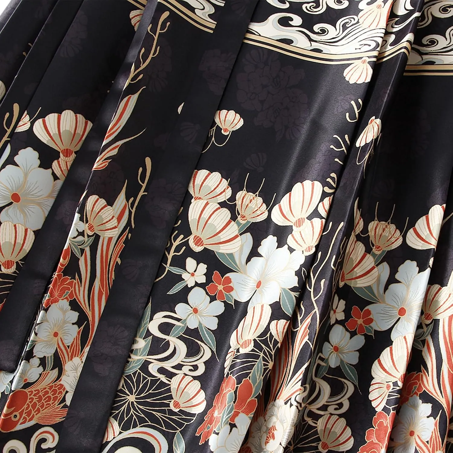 Women's 2024 Bohemian Long Skirts Elastic High Waist A Line Maxi Skirts Summer Casual Pleated Flowy Skirts