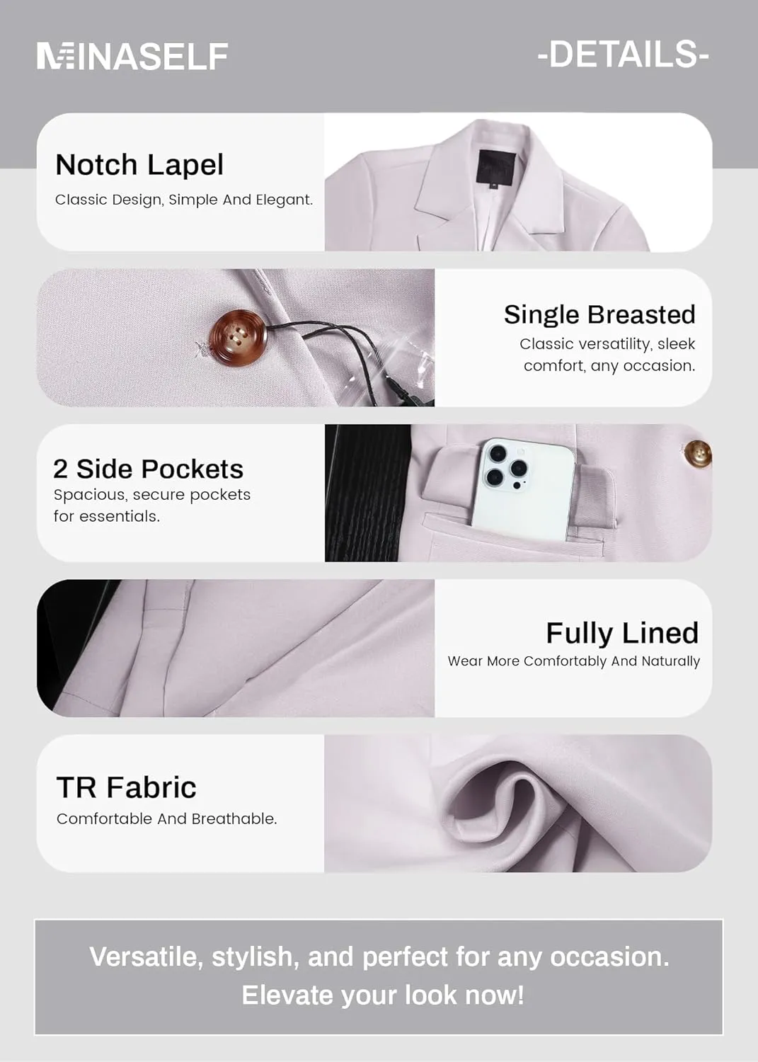 Women's 2025 Summer Short Sleeve Blazer Jacket Lightweight Fully-Lined Business Casual Fashion Suit with Pockets