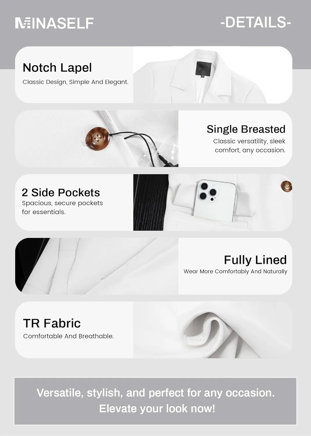 Women's 2025 Summer Short Sleeve Blazer Jacket Lightweight Fully-Lined Business Casual Fashion Suit with Pockets