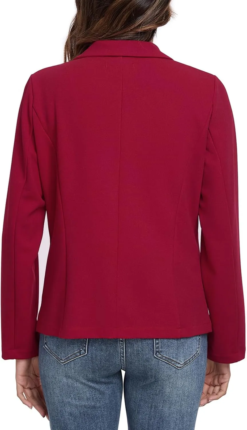 Womens Blazers Casual Long Sleeve Lapel Button Work Office Blazer Jackets with Pockets 2025, S-2XL