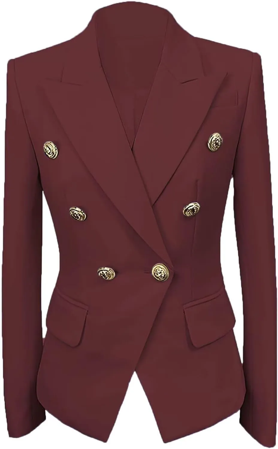 Womens Casual Blazers Long Sleeve Lapel Button Suit Jackets Slim Fit Work Office Blazer Jacket for Women