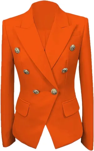 Womens Casual Blazers Long Sleeve Lapel Button Suit Jackets Slim Fit Work Office Blazer Jacket for Women