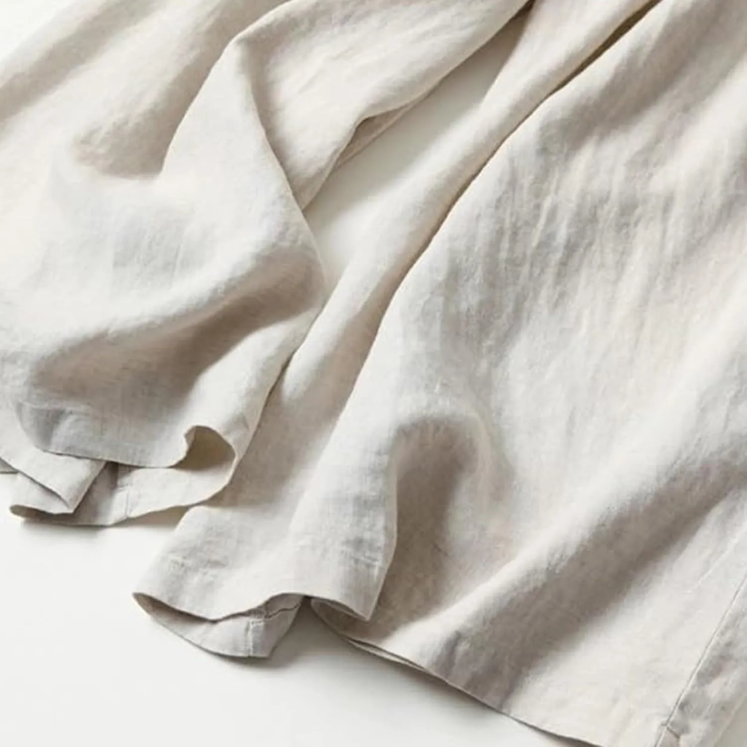 Women's Culottes Linen Wide Leg Pants Flowy Loose Cropped Pants Elastic Waist Palazzo Beach Pant Summer Casual Trouser