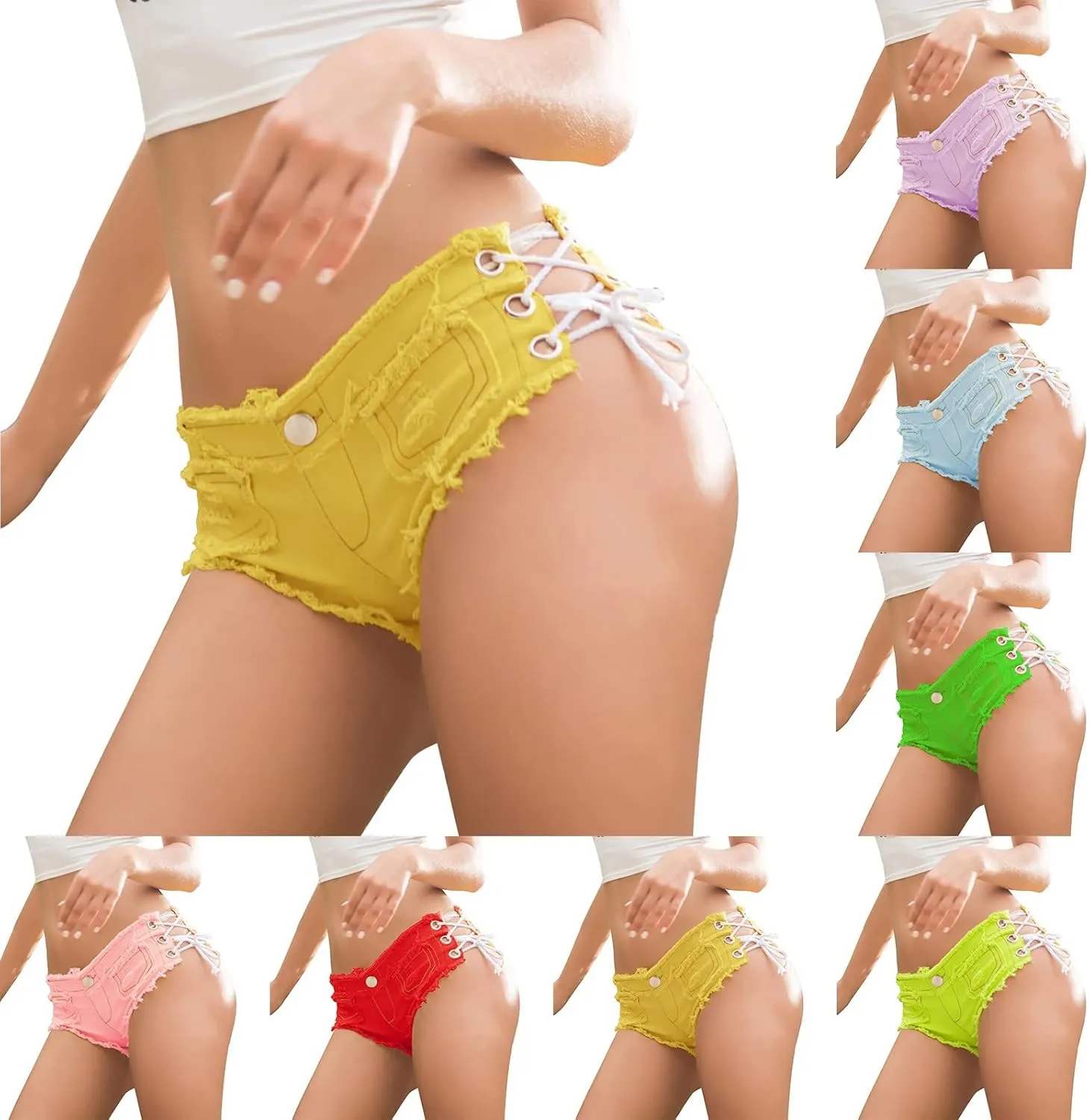 Womens Jean Shorts High Waisted Roll Up Hem Straight Leg Denim Jean Shorts Stretch Summer Short Pants with Pockets