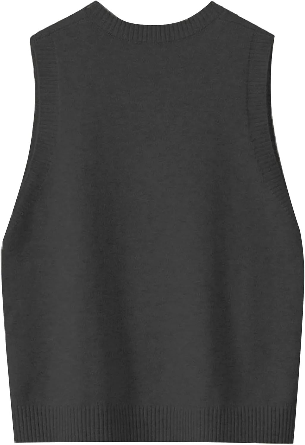 Womens Knit Sweater Vest Side Button Down Pullover Sleeveless V Neck Knit Sweater Vest