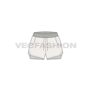 Women's Layered Gym Shorts