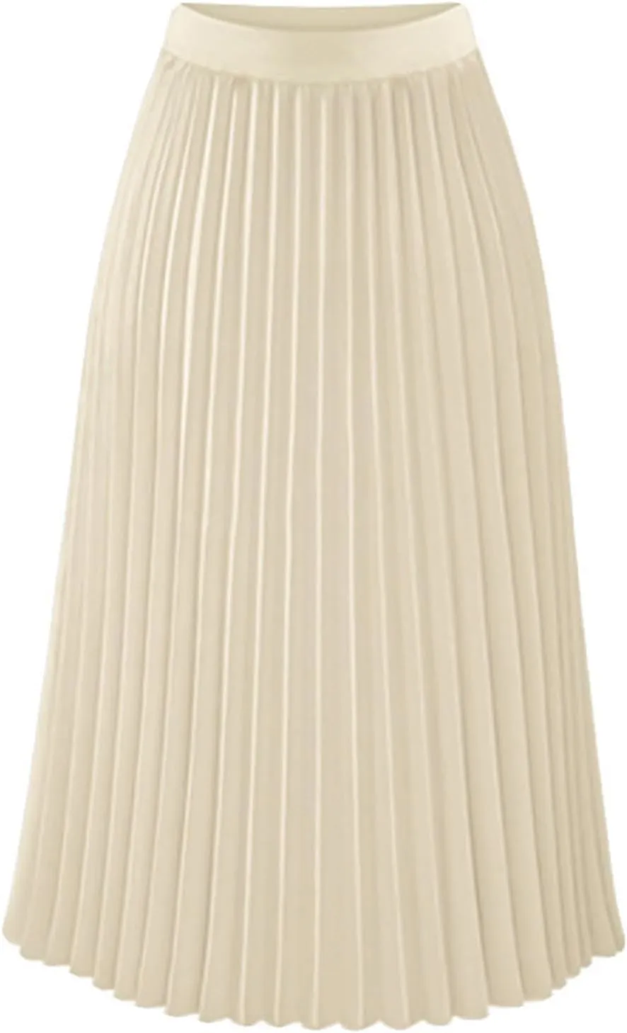 Women's Maxi Skirts Pleated Elegant A-Line Skirts Solid Color Lounge Baggy Long Skirts High Waisted Skirt 2025