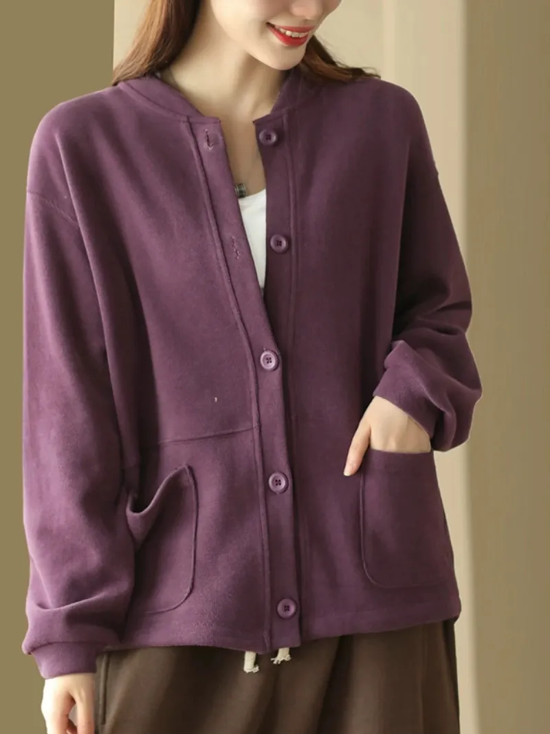 Women's Modern Casual Wear Stand Collar Sweater