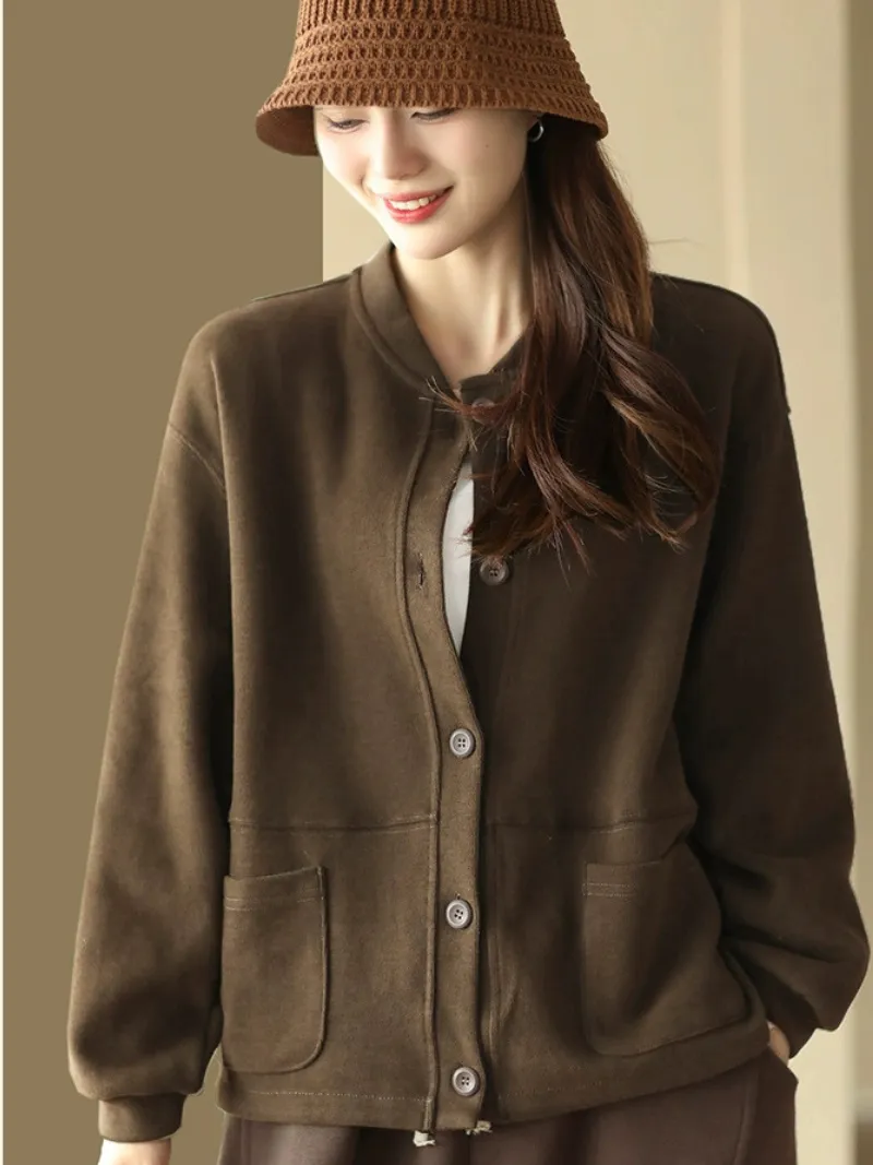 Women's Modern Casual Wear Stand Collar Sweater