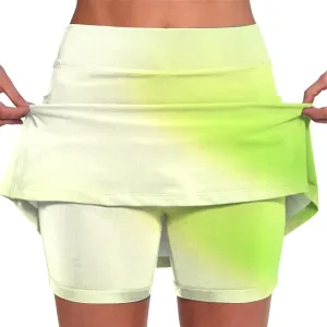 Women's Plus Size Tennis Skirts Tie-Dye Printed Skinny Workout Skorts High Waist Runnning Casual Athletic Shorts Underneath