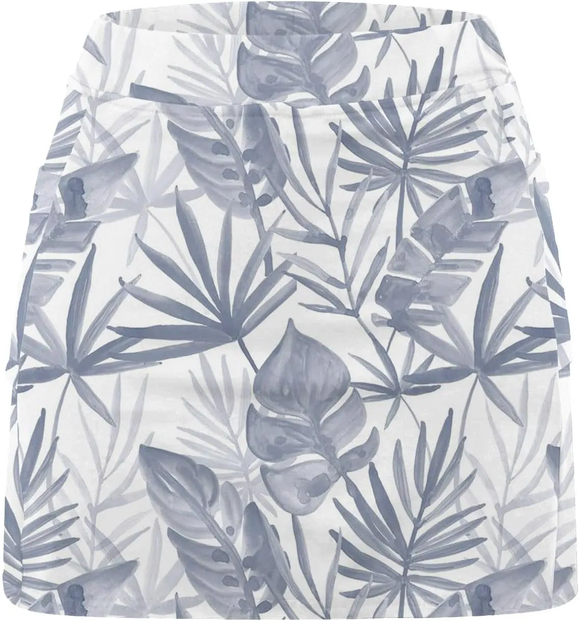 Women's Skorts with Pockets Floral Printed Mid Waist Culottes Short Skirts Casual Yoga Sports Pants Skirt with Shorts