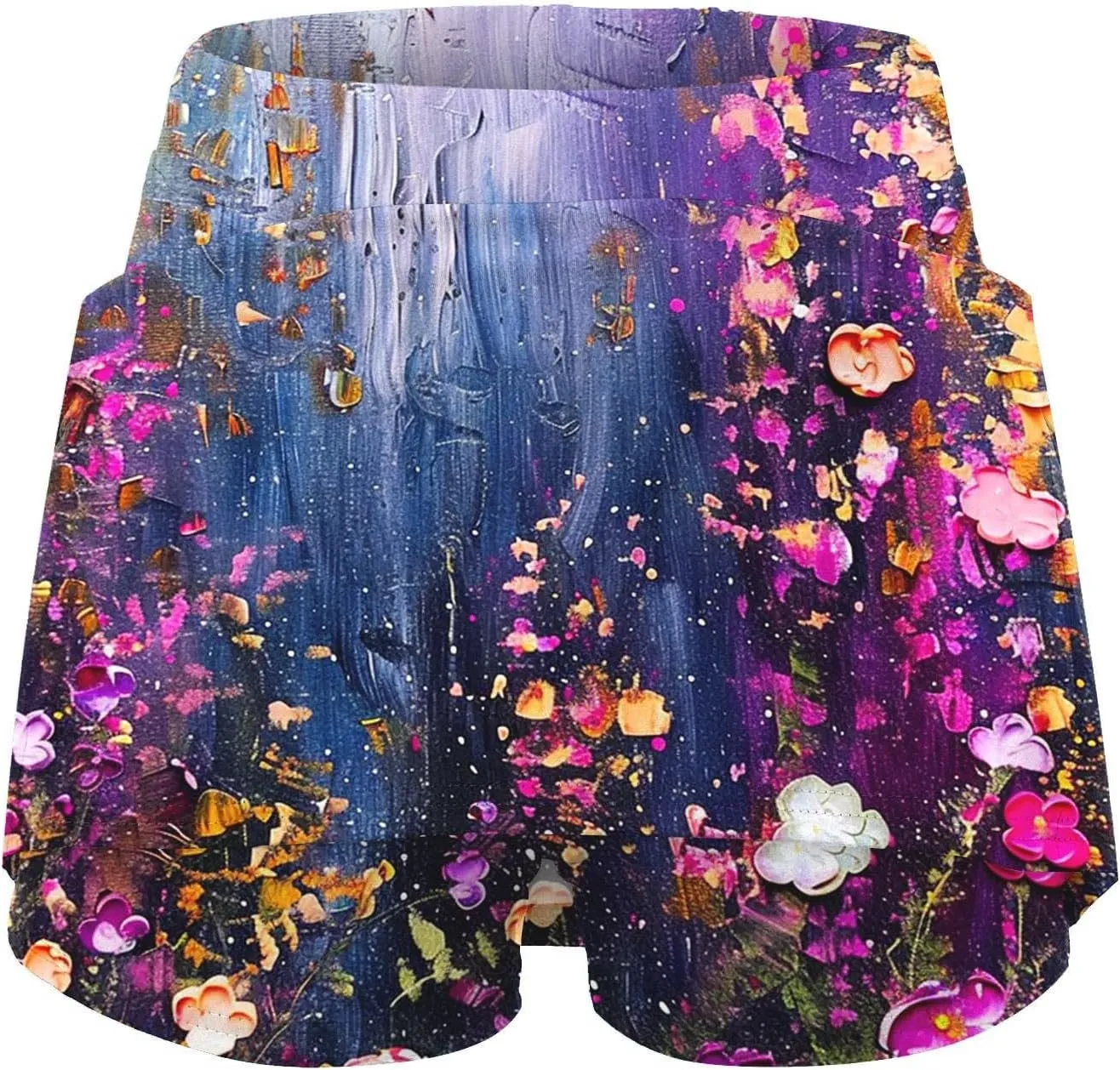Women's Sports Skorts Floral Print Running Exercise Yoga Mini Skirt Workout Gym Athletic 2 in 1 Tennis Shorts Activewear 2024