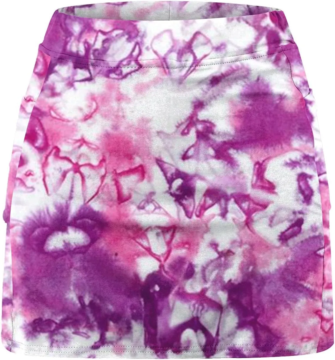 Womens Tennis Mini Skirts Plus Size Tie Dye Tummy Control Running Shorts Lounge Workout Sports Short Leggings Skorts Culottes