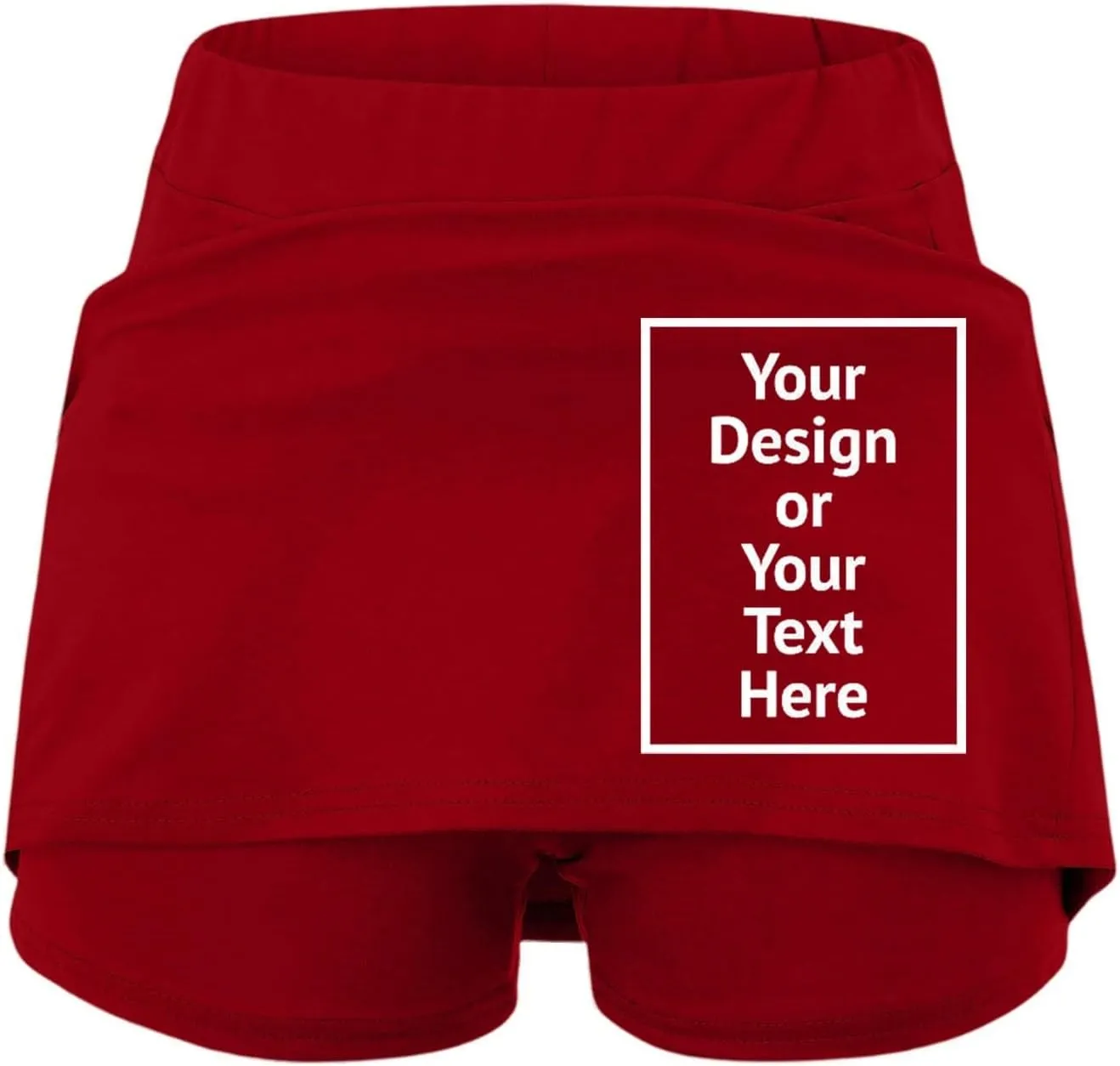 Women's Trendy 2 in 1 Skorts Tummy Control Active Elastic Waist Gym Skirt Shorts Soft Comfy Workout Athletic Shorts