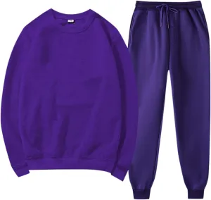 Women's Two Piece Tracksuit Long Sleeve Crewneck Long Sleeve Tops Long Pants Tracksuits